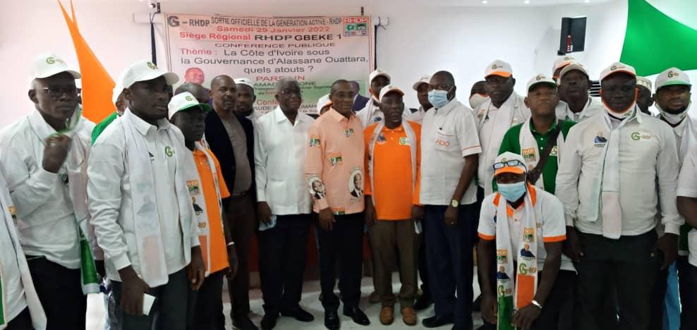 La Génération Active du Rassemblement des Houphouëtistes pour la Démocratie et la Paix (GA-Rhdp), a fait sa sortie officielle samedi