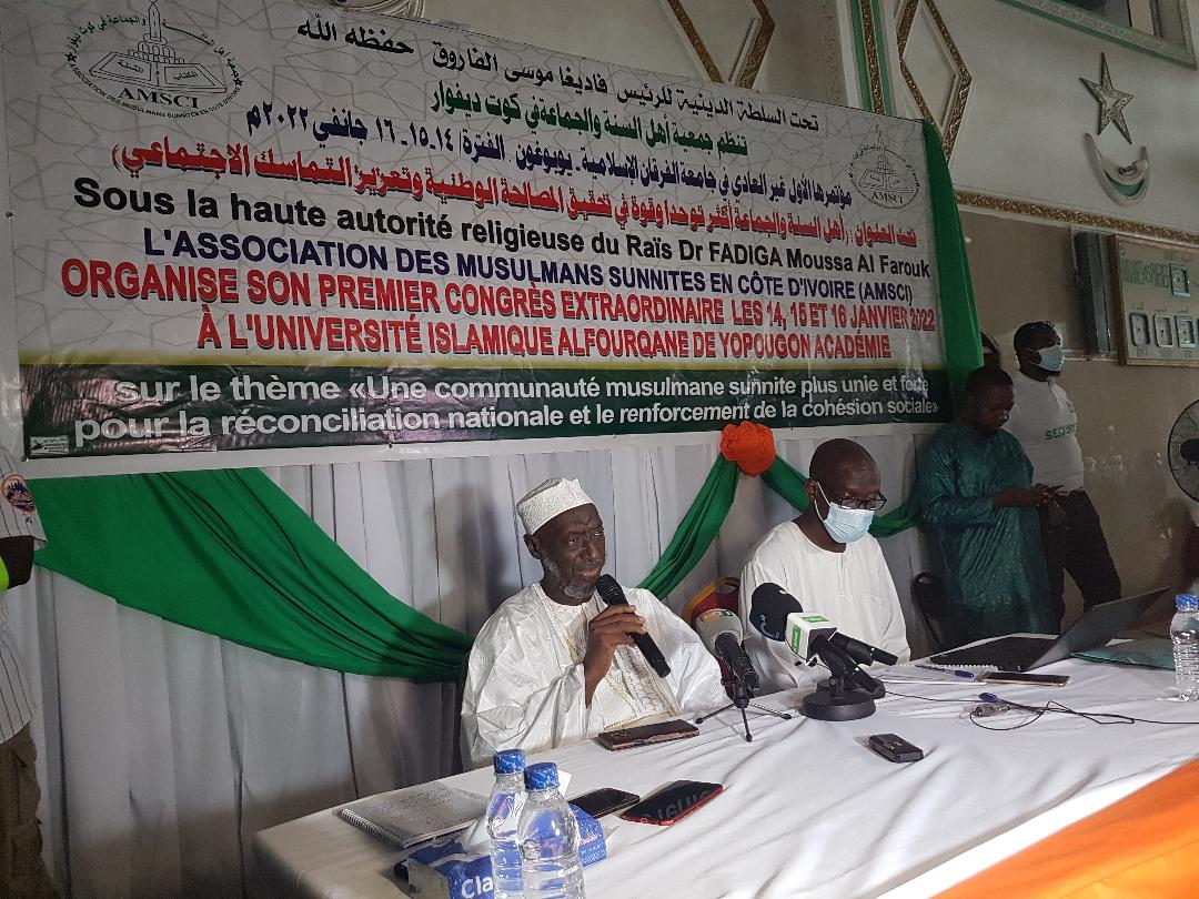 Le 1er congrès extraordinaire de l'Association des musulmans sunnites en Côte d'Ivoire (Amsci) s’est tenue du vendredi 14 au dimanche 16
