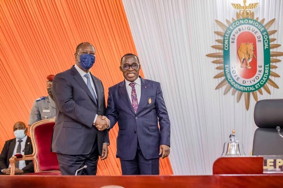 Le président de la République Alassane Ouattara a présidé la cérémonie de la rentrée solennelle de la 13è mandature du Conseil économique,