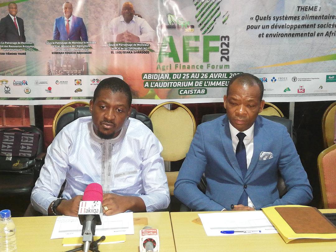 La conférence de presse de lancement de l'édition 2023 de Agri Finance Forum s'est tenue le mercredi 19 avril 2023 au siège de l'Institut