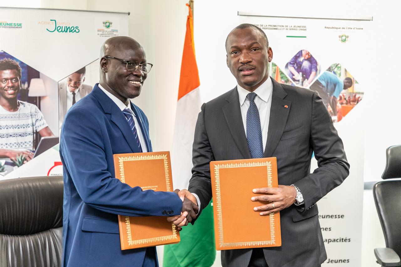 Ce jeudi 16 mai 2024, au Plateau, Mamadou Touré, ministre ivoirien en charge de la Promotion de la Jeunesse, de l'Insertion Professionnelle