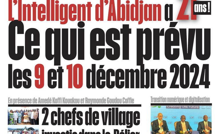 Photo of L&rsquo;Intelligent en PDF:    3 septembre 2003 – 3 septembre 2024 : L&rsquo;Intelligent d&rsquo;Abidjan a 21 ans    Ce qui est prévu les 9 et 10 décembre 2024