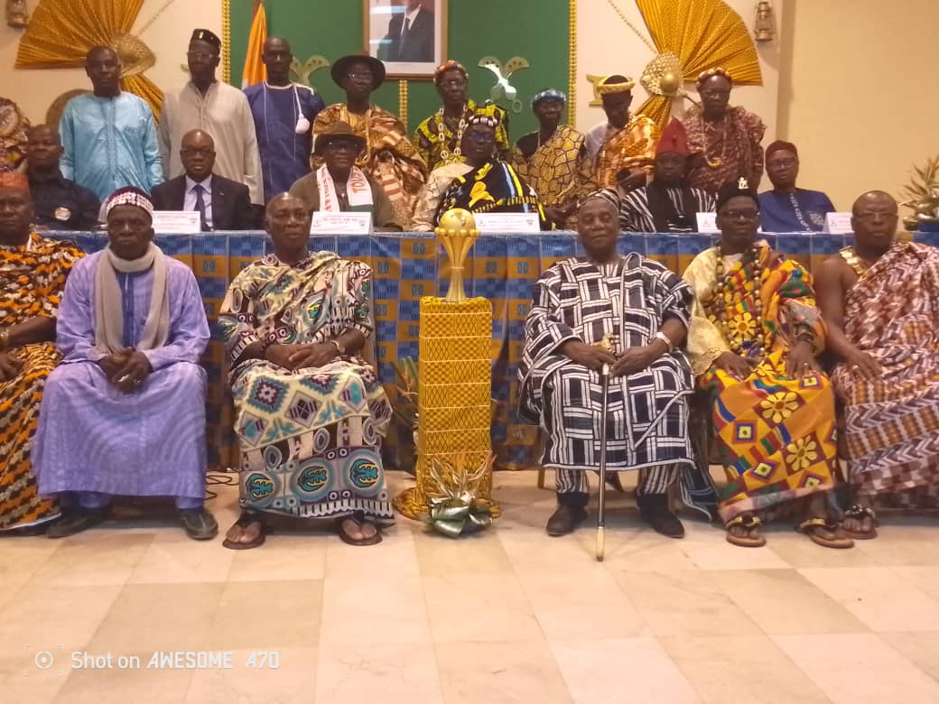 Le vendredi 14 février 2025, à Yamoussoukro, lors de la présentation des trophées de la 34ᵉ édition de la CAN et de la 1ʳᵉ édition