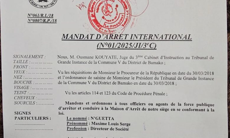 Photo of Abus de confiance au Mali-   Le franco-ivoirien Maxime N’Guetta visé par un mandat international d’arrêt